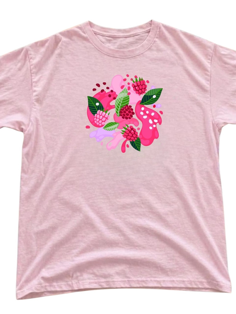 Gildan Girls' Pink Raspberry Graphic Short Sleeve Tee